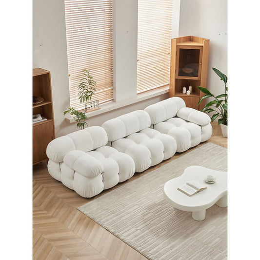 Cloud Couch White Tatul 114" Upholstered Modular Couch