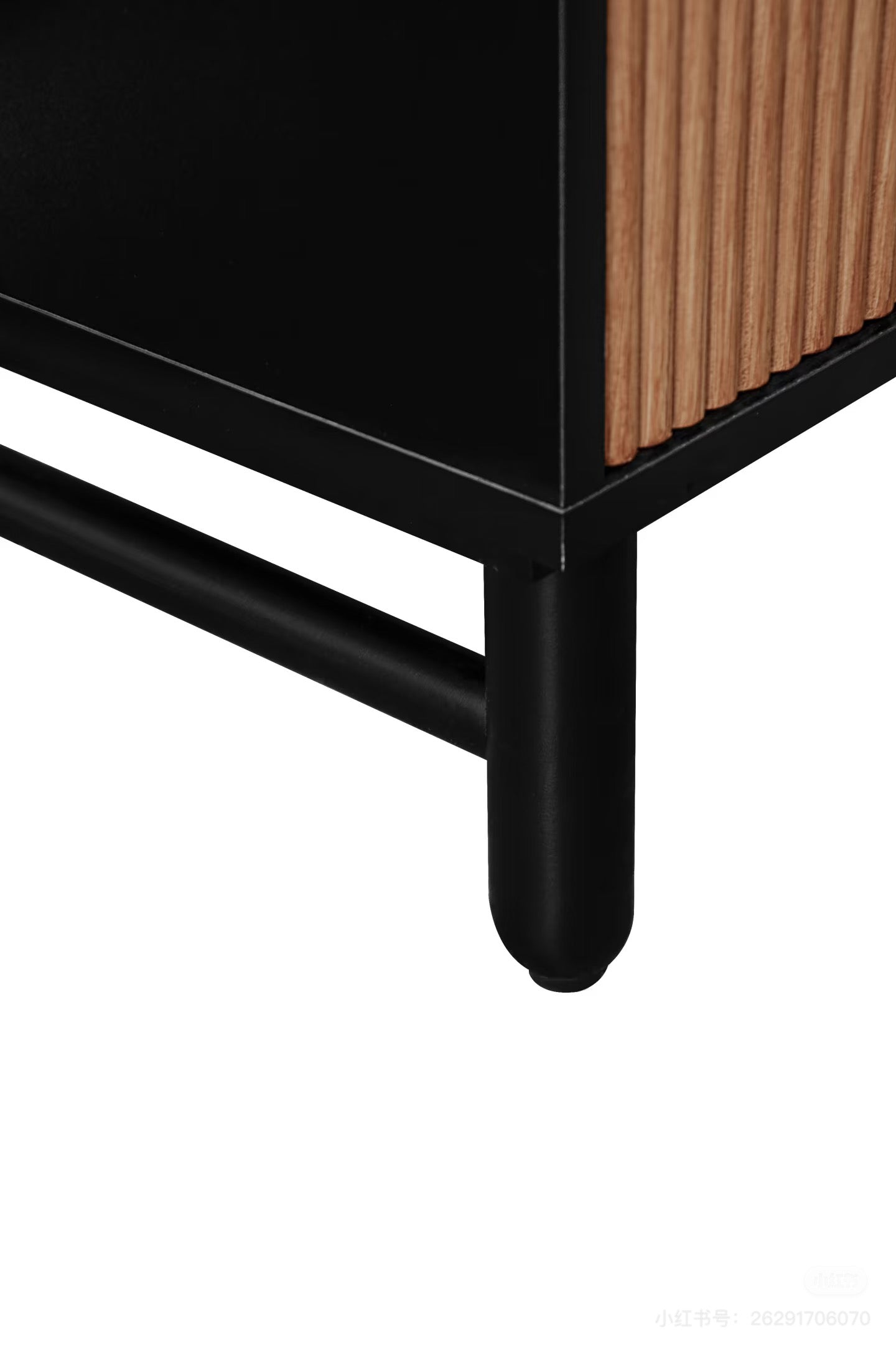 Modern 3-Drawer Chest with Textured Design, Durable Laminate Finish, and Sleek Black Frame