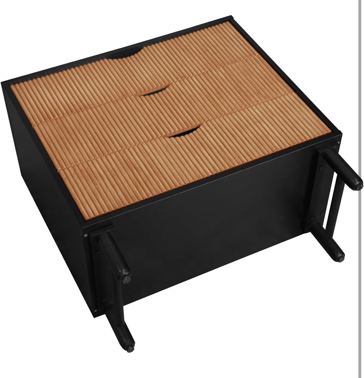 Modern 3-Drawer Chest with Textured Design, Durable Laminate Finish, and Sleek Black Frame