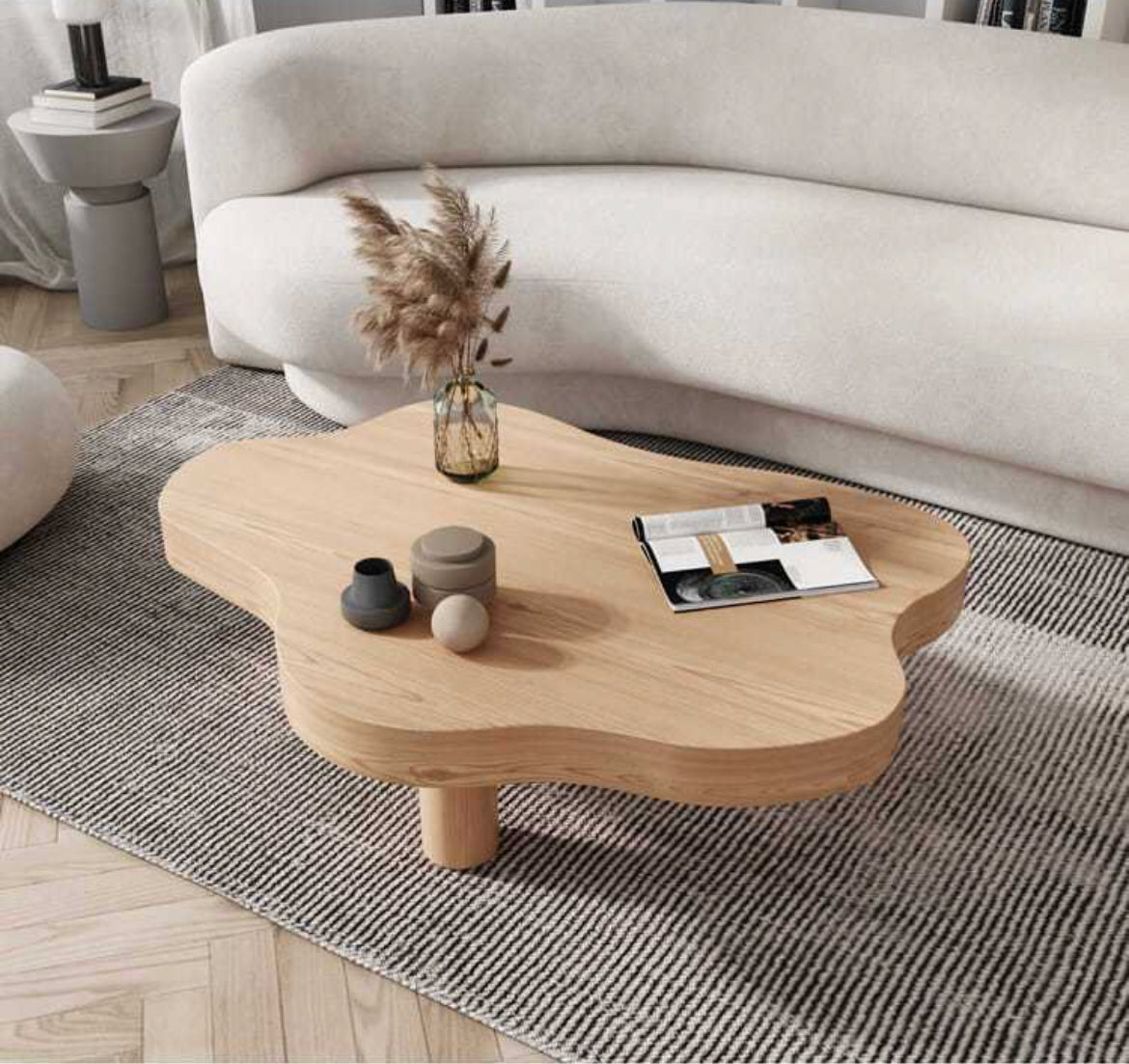 Minimalist Cloud Shaped Coffee Table, unique creative irregular cloud ...