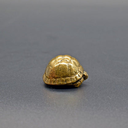 Mini Brass Turtle Figurine – Symbol of Protection & Longevity