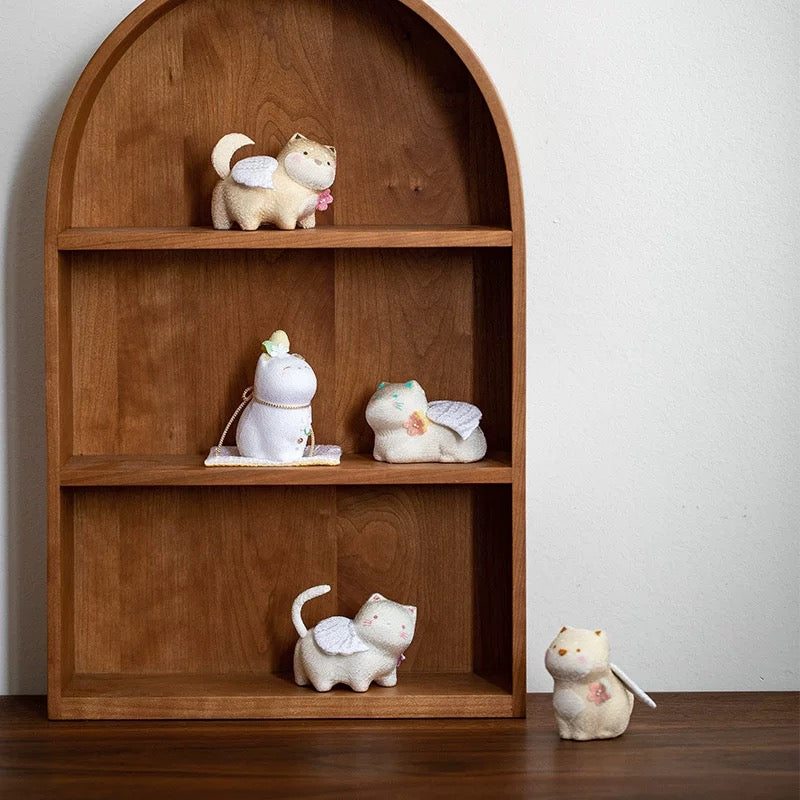 Arched Wooden Wall Shelf – Modern Minimalist Display Bookshelf