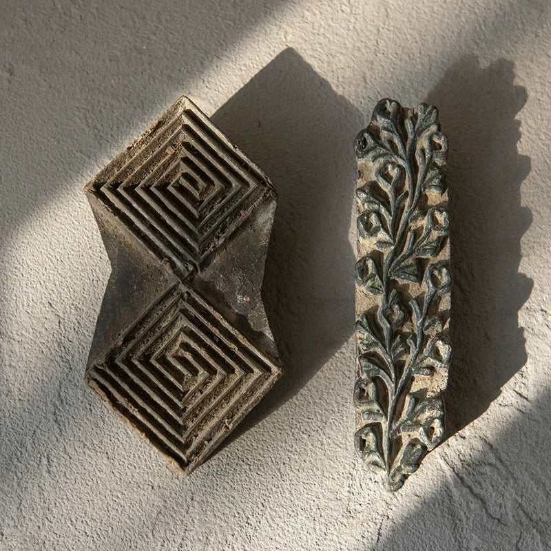 Vintage Indian Wooden Block Stamps – Hand-Carved Textile Printing Blocks