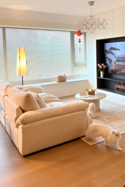The Cloud Haven | Extra-Deep Modular Sofa - European Linen Edition – 100% Microplastic-Free