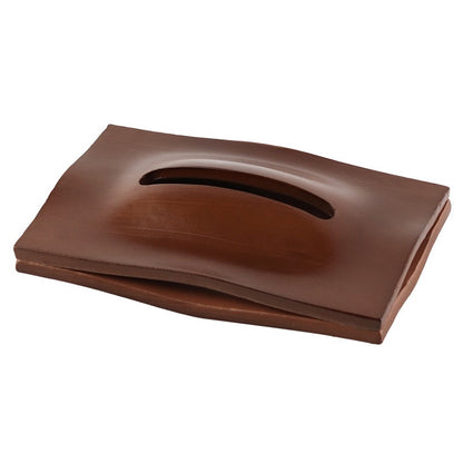 Sculpted Solid Wood Tissue Box Cover