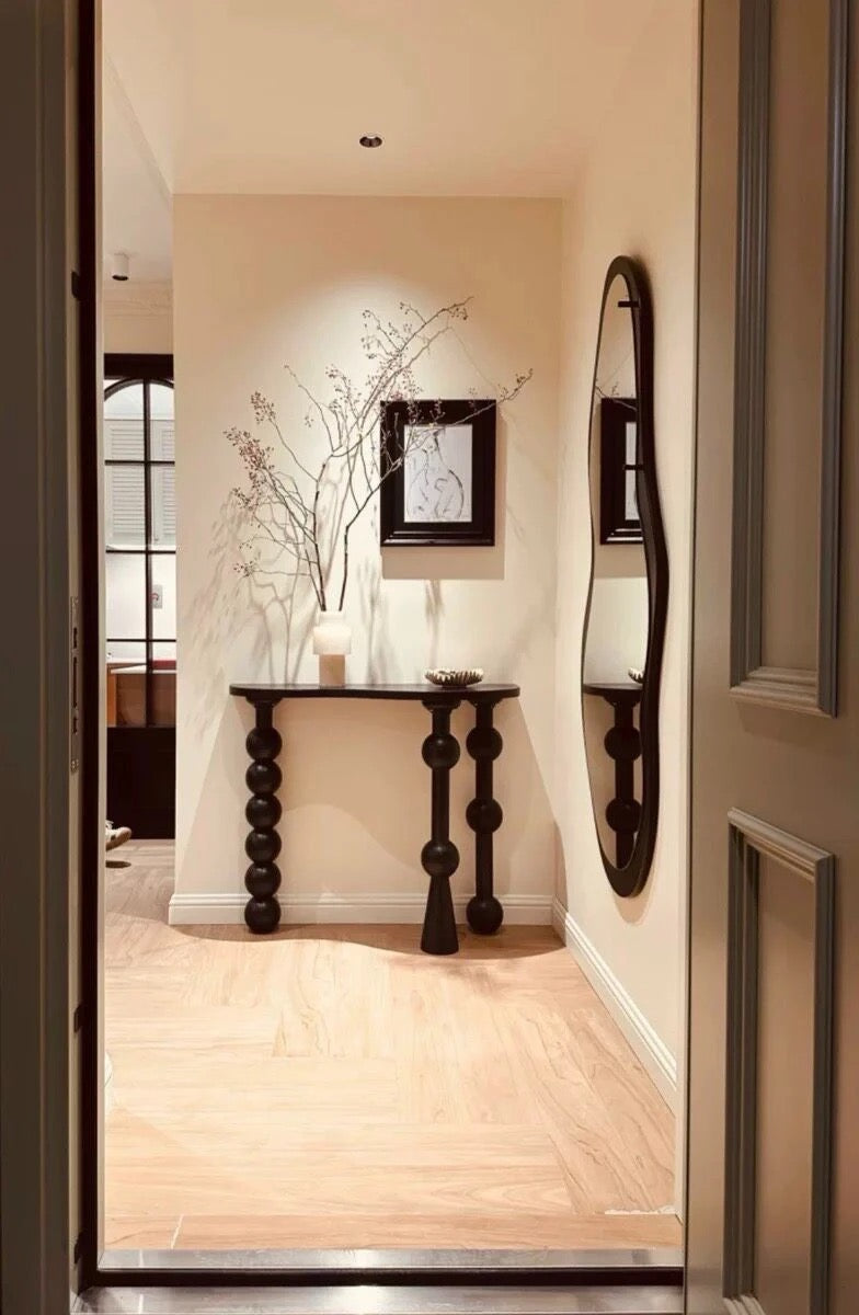 The Palais Sculptural Wood Console | Hand-Finished Statement Piece