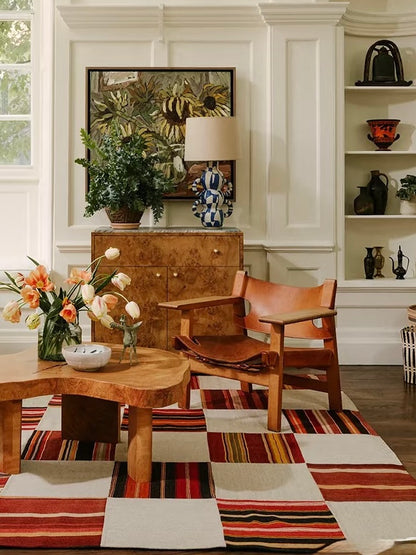 Spanish Chair | Solid Teak & Genuine Leather Sling Lounge Chair