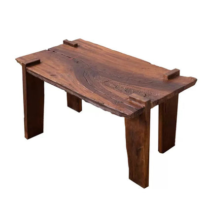 Rustic Solid Wood Table – Handcrafted Artisan Dining & Bench Table
