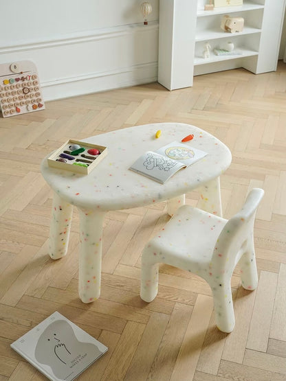 Sculptural Kids Chair | Modern Nordic Children’s Chair in Speckled Colors