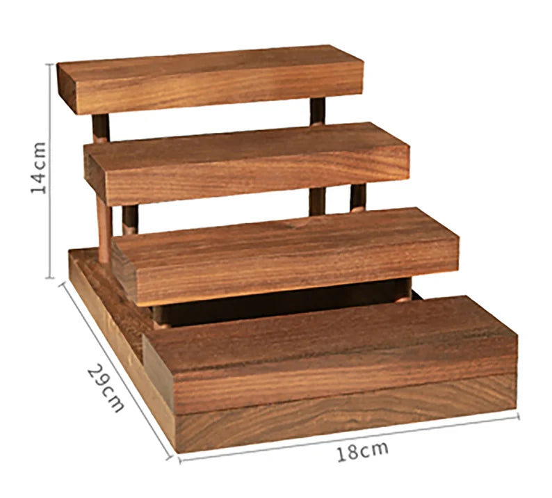Multi-Tier Wooden Jewelry Display Stand with Modern Minimalist Design ...
