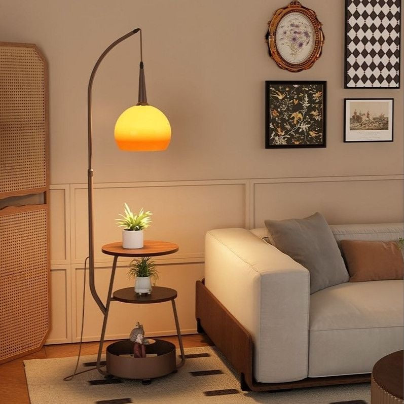 Modern Multi-Functional Floor Lamp with Shelves