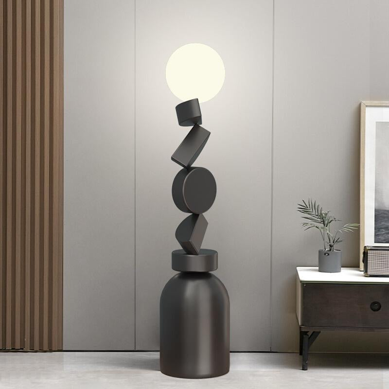 Moon Totem Sculptural Floor Lamp