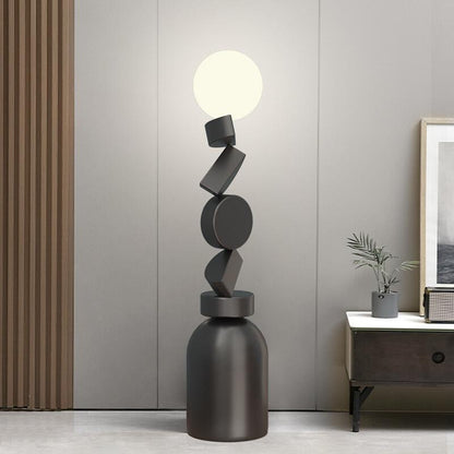 Moon Totem Sculptural Floor Lamp