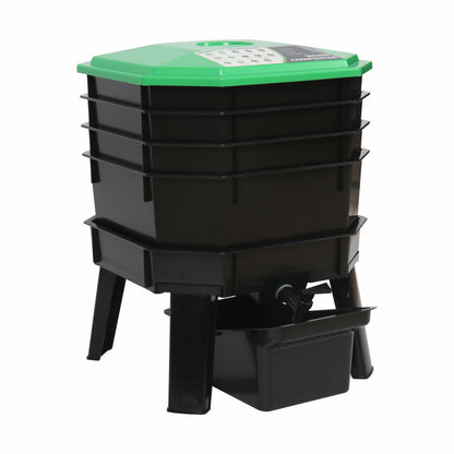 Worm Composting System – Customizable, Durable, and Eco-Friendly Compost Bin for Efficient Food Recycling - 5 Layers