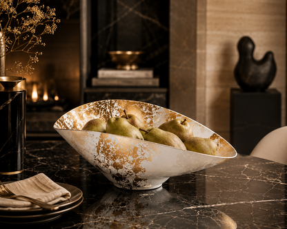 Sparkle Series Gold Foil Glass Bowls – Luxury Decorative Fruit & Centerpiece Bowls