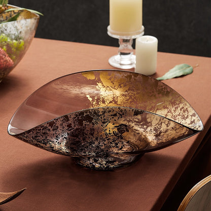 Sparkle Series Gold Foil Glass Bowls – Luxury Decorative Fruit & Centerpiece Bowls