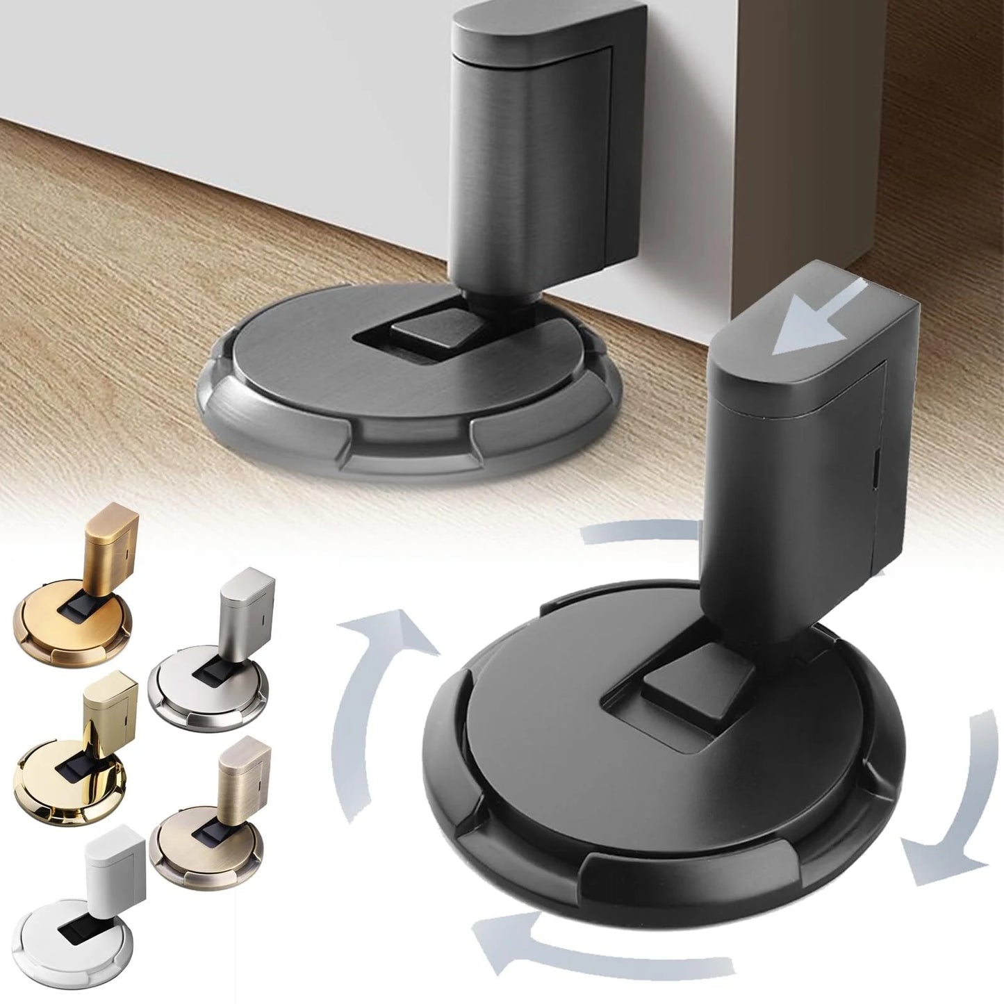 360° Rotatable Magnetic Mechanical Door Stopper