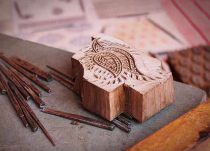 Vintage Indian Wooden Block Stamps – Hand-Carved Textile Printing Blocks
