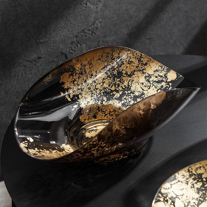 Sparkle Series Gold Foil Glass Bowls – Luxury Decorative Fruit & Centerpiece Bowls