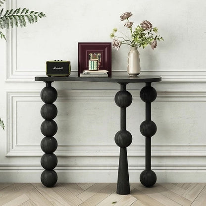 The Palais Sculptural Wood Console | Hand-Finished Statement Piece