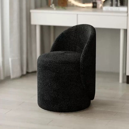 Cozy Sherpa Vanity Rotational Chair Soft Padded Fuzzy Chair