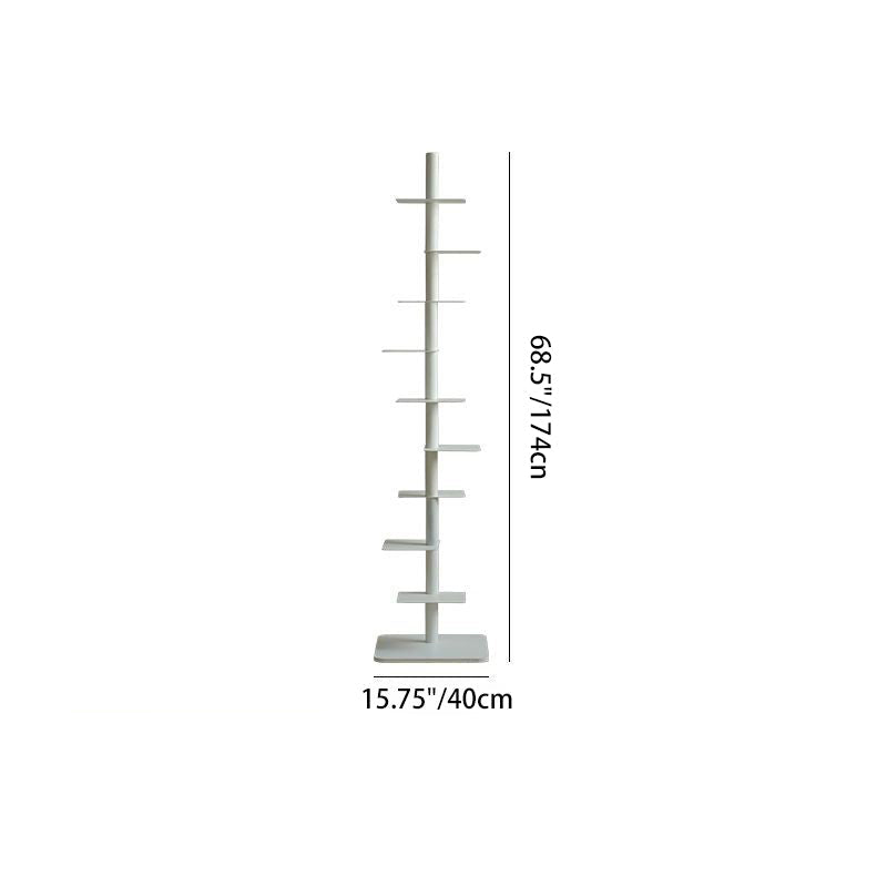 Minimalist Metal Spine Bookshelf | Vertical Tower Bookcase