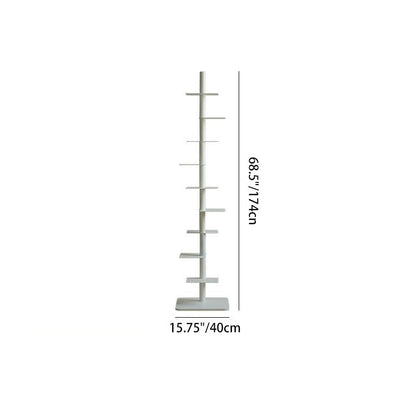 Minimalist Metal Spine Bookshelf | Vertical Tower Bookcase