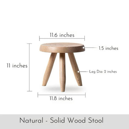 Handcrafted Solid Wood Tripod Stool – Charlotte Perriand–Inspired