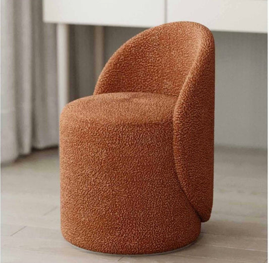 Cozy Sherpa Vanity Rotational Chair Soft Padded Fuzzy Chair
