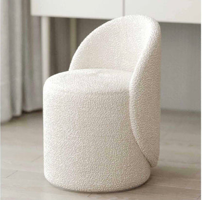 Cozy Sherpa Vanity Rotational Chair Soft Padded Fuzzy Chair