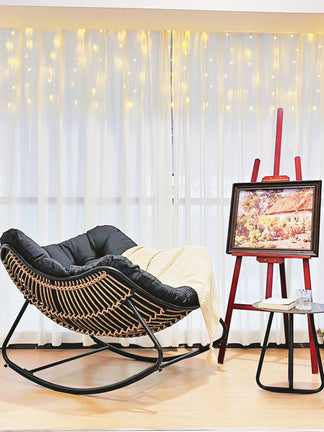 Cozy Rocking Rattan Egg Accent Chair – Stylish and Comfortable Seating ...