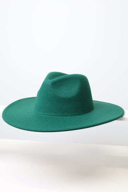 Wide Brim Teal Fedora Hats