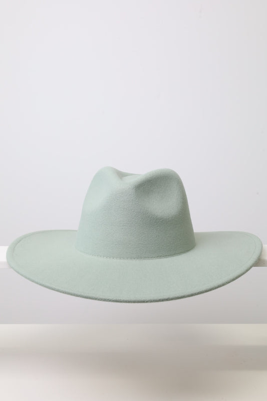 Wide Brim Mint Fedora Hats