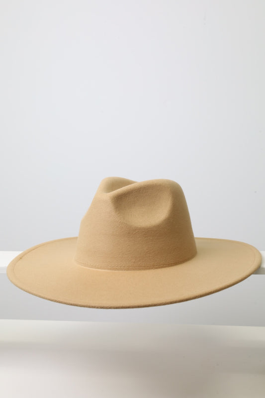 Wide Brim Camel Fedora Hats