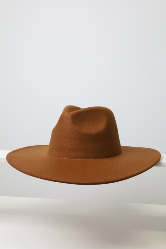 Wide Brim Brown Fedora Hats