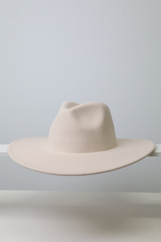 Wide Brim Ivory Fedora Hats