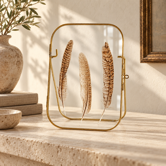 Arched Gold Glass Floating Frame