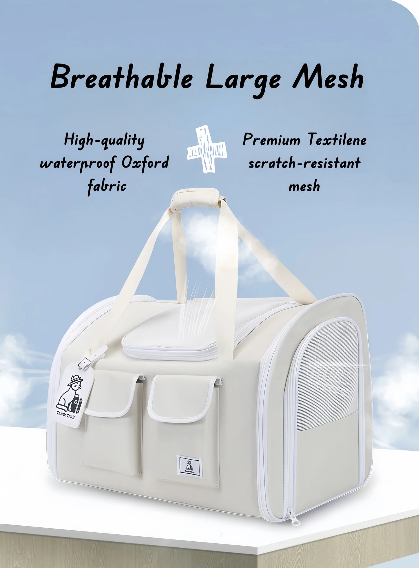 White Outdoor Travel Pet Carrier