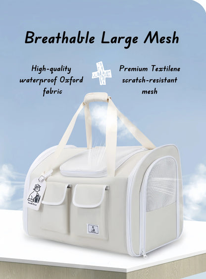 White Outdoor Travel Pet Carrier