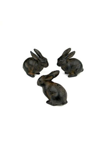 Small Cast Iron Rabbit - Rustic Home Decor Accen