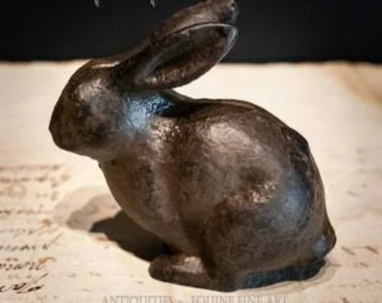 Small Cast Iron Rabbit - Rustic Home Decor Accen