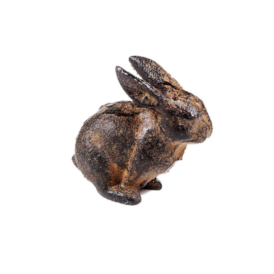 Small Cast Iron Rabbit - Rustic Home Decor Accen